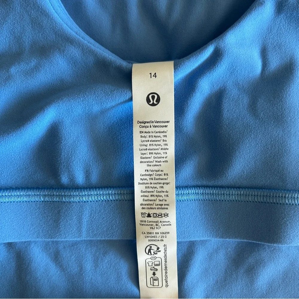 Lululemon Align High-Neck Tank —Pool Party (size 14) - Picture 4 of 6
